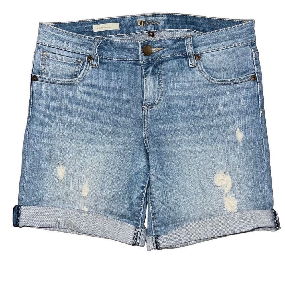 Kut from the Kloth Light Blue Distressed Denim Shorts